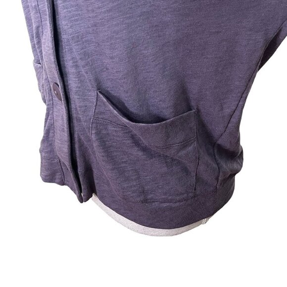 Universal Standard Lightweight Cardigan Women’s Size 0 Navy Pima Cotton V-Neck - Picture 9 of 12